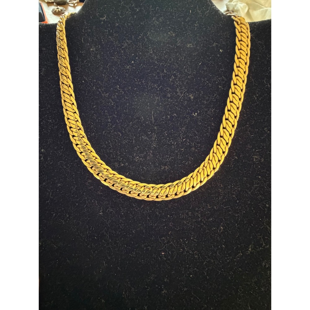14k Gold Flat Cuban Link 16" Necklace 21 grams